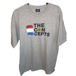 Concepts Mens Graphic T-Shirt Gray Short Sleeve Cotton Large Streetwear‎ Tee
